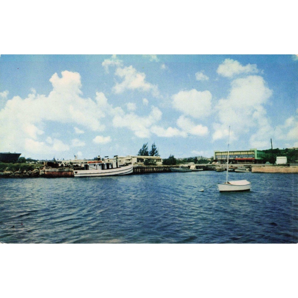 Vintage Agana Harbor Guam Postcard Ben Cespedes Mike Roberts Ektachrome C6179